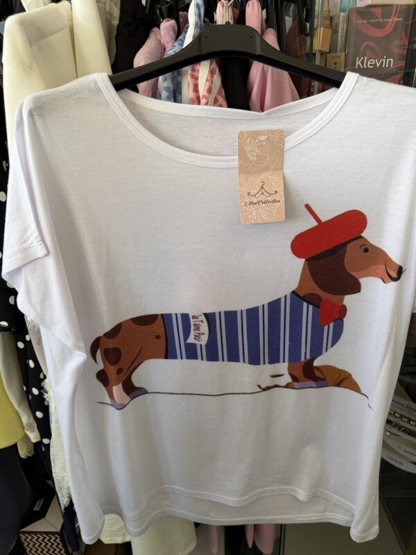 Camiseta perrito boina