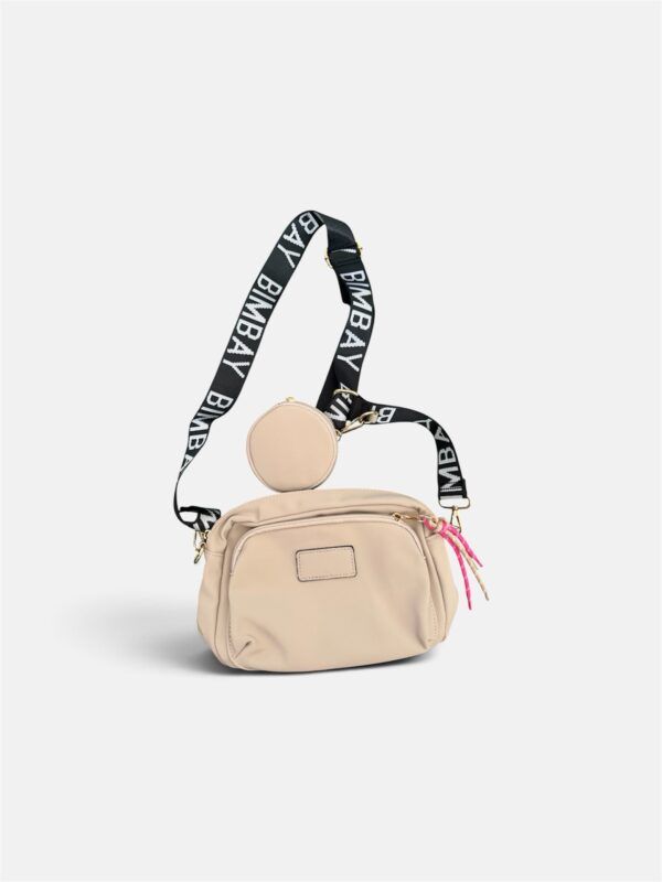 Bolso con monedero Bimb beige